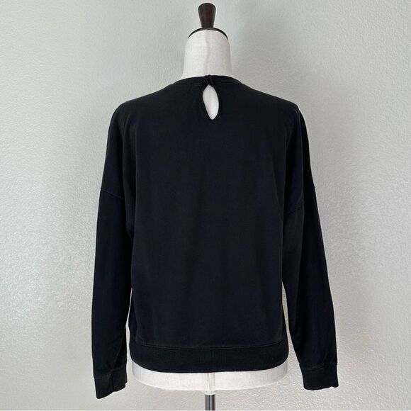 Zara Trafaluc Black Crewneck Long Sleeves Sweatshirt, Sz Small - Picture 7 of 13